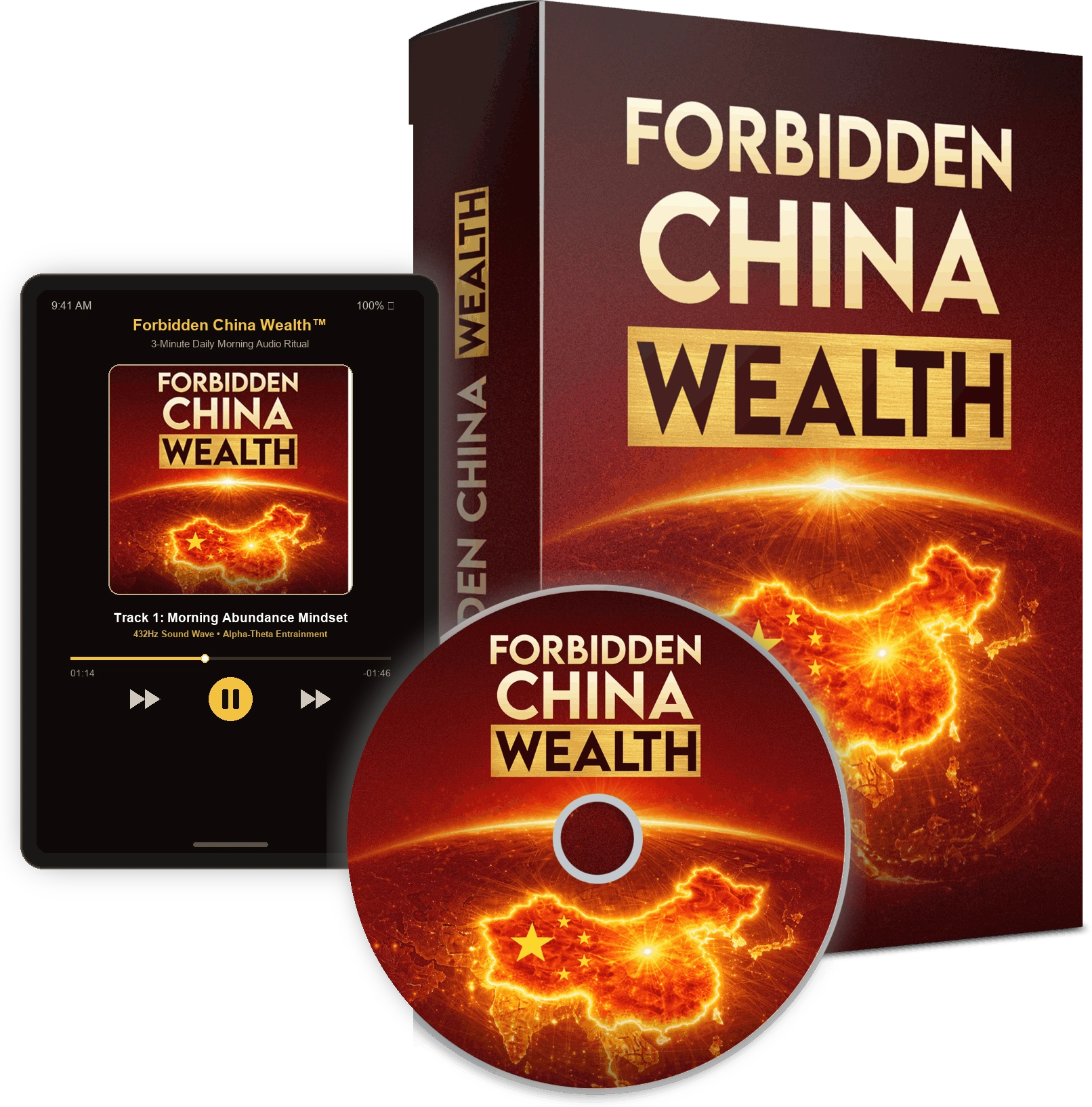Forbidden China Wealth Complete Audio Ritual and Member Portal on iPad tablet
